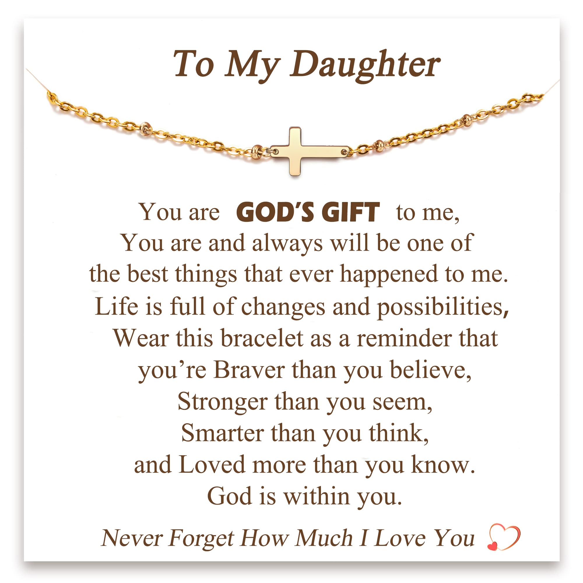 TarsusCross Bracelet for Women, Christian Gifts for Women, Religious Gifts Adjustable Dainty Cross Bracelet, Easter, Mother's Day, Christmas, Birthday