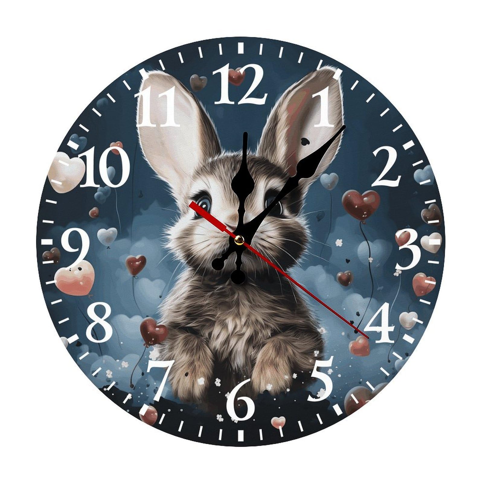Horloge murale ronde blanche tendance avec chiffres arabes pour bureau calme