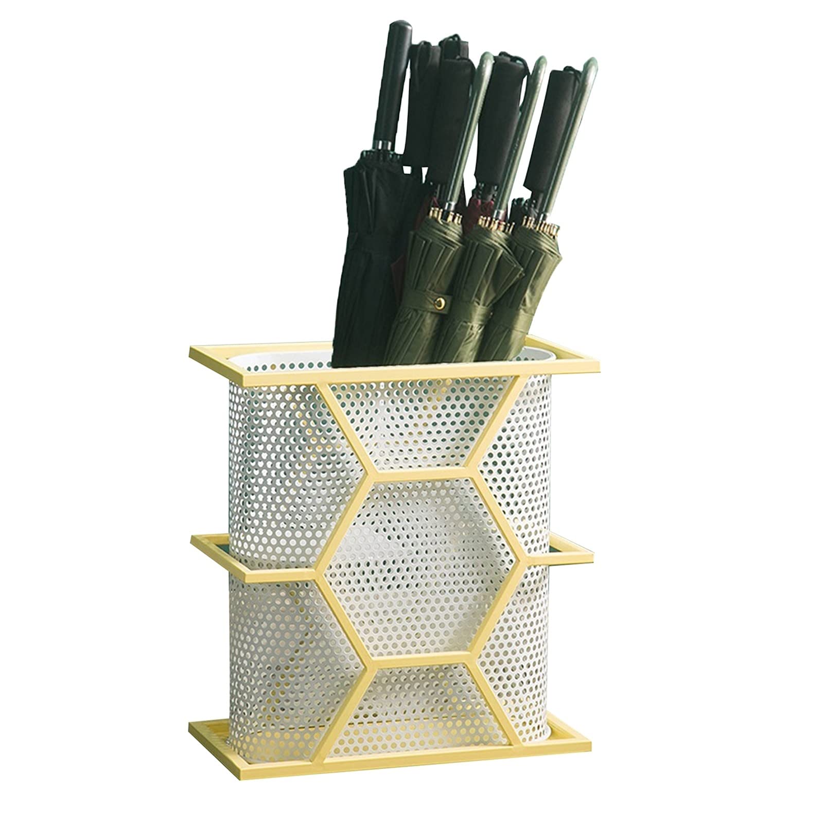 Porte-parapluie grande capacité 15 places seau creux 46x23x50cm
