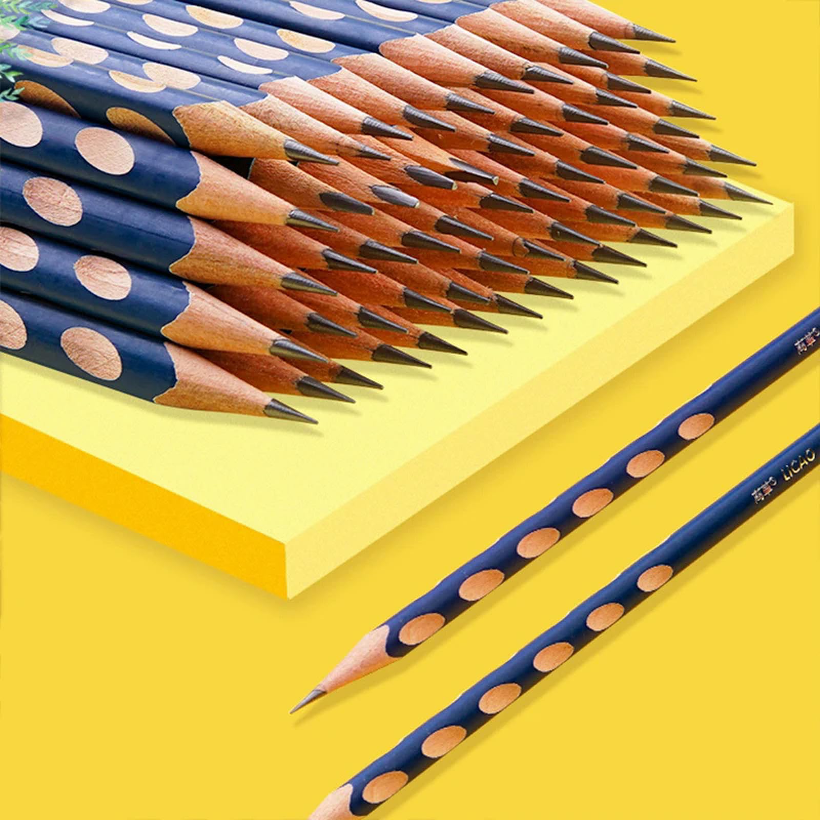 Écrire un crayon, Lot de 10 crayons en bois HB 2B Groove Triangle avec correction de posture for le dessin(HB 10PCS)
