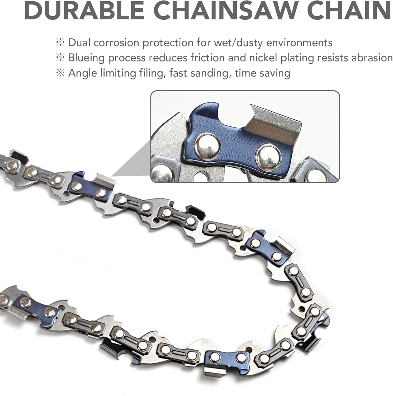 MIZZOS Extreme Chain 3-Pack | 16" Bar 3/8"LP .043" Gauge 56 Links | 68CrNiMo Steel | Fits Stihl MS170/MS180, Husqvarna 120i | Lightweight Pro Cutting & Emergency Cleanup