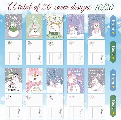 Miniatura 47 de Nuanchu 80 tarjetas postales de Navidad vintage de 4 x 6 pulgadas, tarjetas de felicitación de Papá Noel, tarjetas de Navidad retro, reimpresión