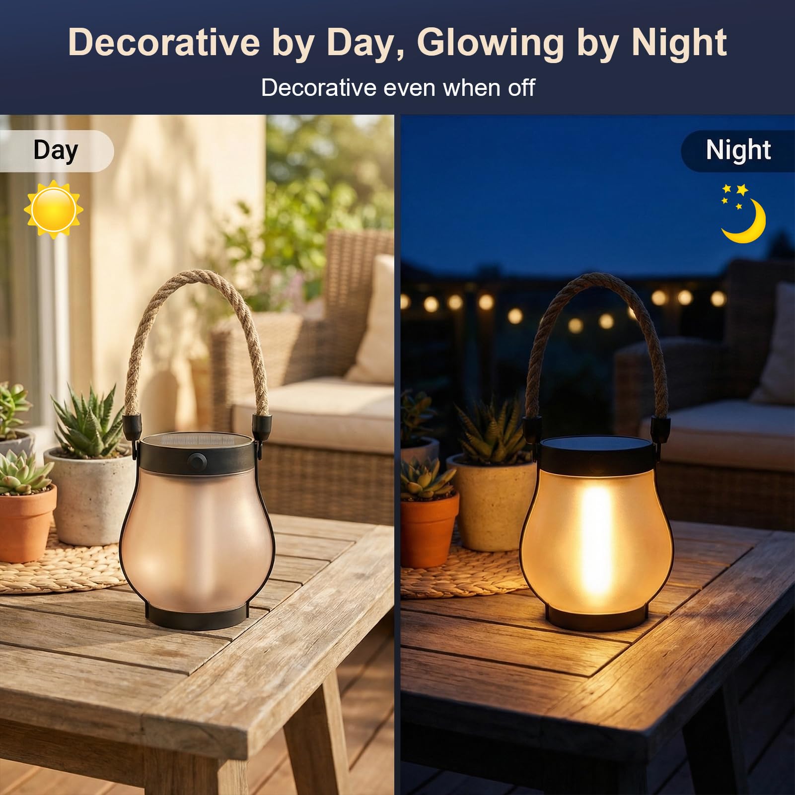 Solarlaternen Außen Wasserdicht 6 Pack, Outdoor Solar Laternen mit Flackerndem Flammeneffekt, USB-C & Solarladung, Auto Dämmerung bis Morgendämmerung, Hängeleuchte für Garten Terrasse Hof