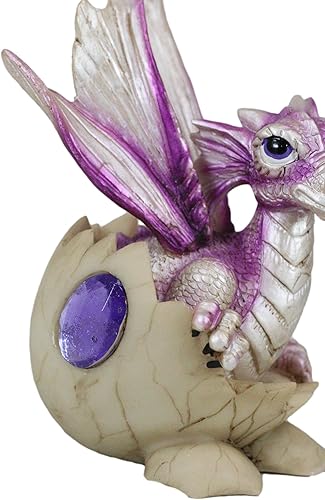 Vista 84 de Ebros - Estatua de huevo de dragón con piedra natal de agosto, 5.25 pulgadas de alto, peridoto verde, piedra natal de agosto, símbolo de gema