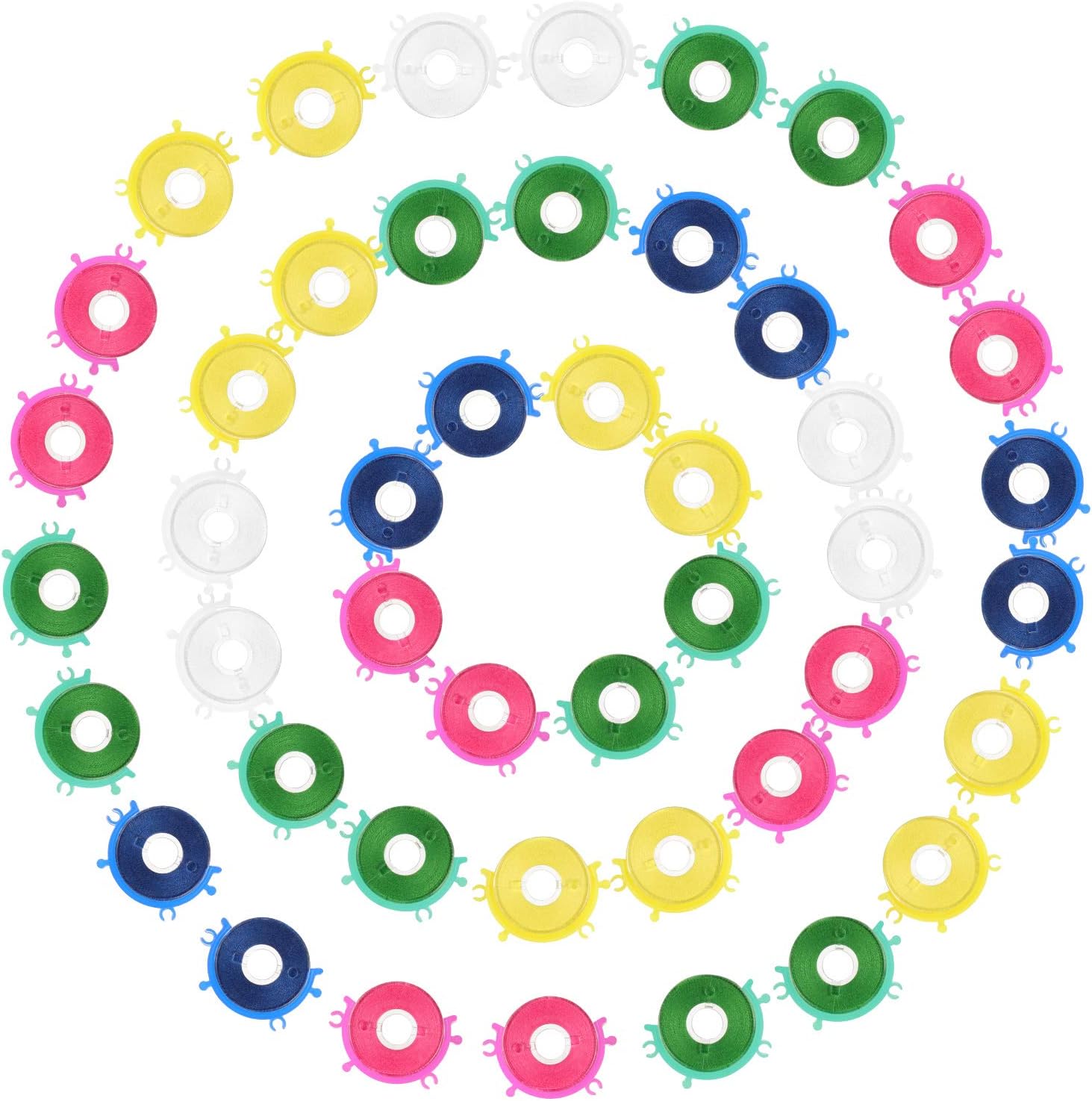 80 Pieces Sewing Bobbin Clips Bobbin Holder Clips Bobbin Holder Clamps Thread Clips Holder Tool Sewing Machine Tools for Thread Spool Organizing, 5 Colors