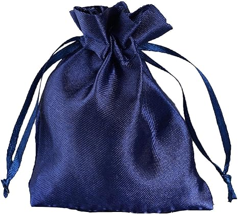 navy satin bag