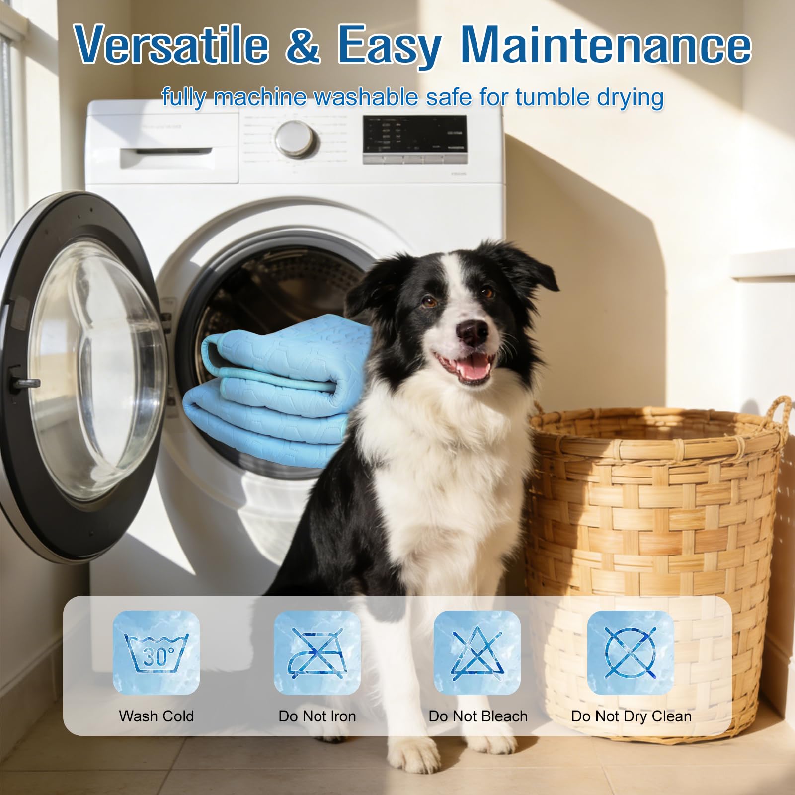 Tapis de refroidissement pour chien et chat - Tapis rafraîchissant d'été pour chien et chat - Lavable, portable et non toxique - Tissu high-tech pour cages, lits, voitures (73,7 x 45,7 cm