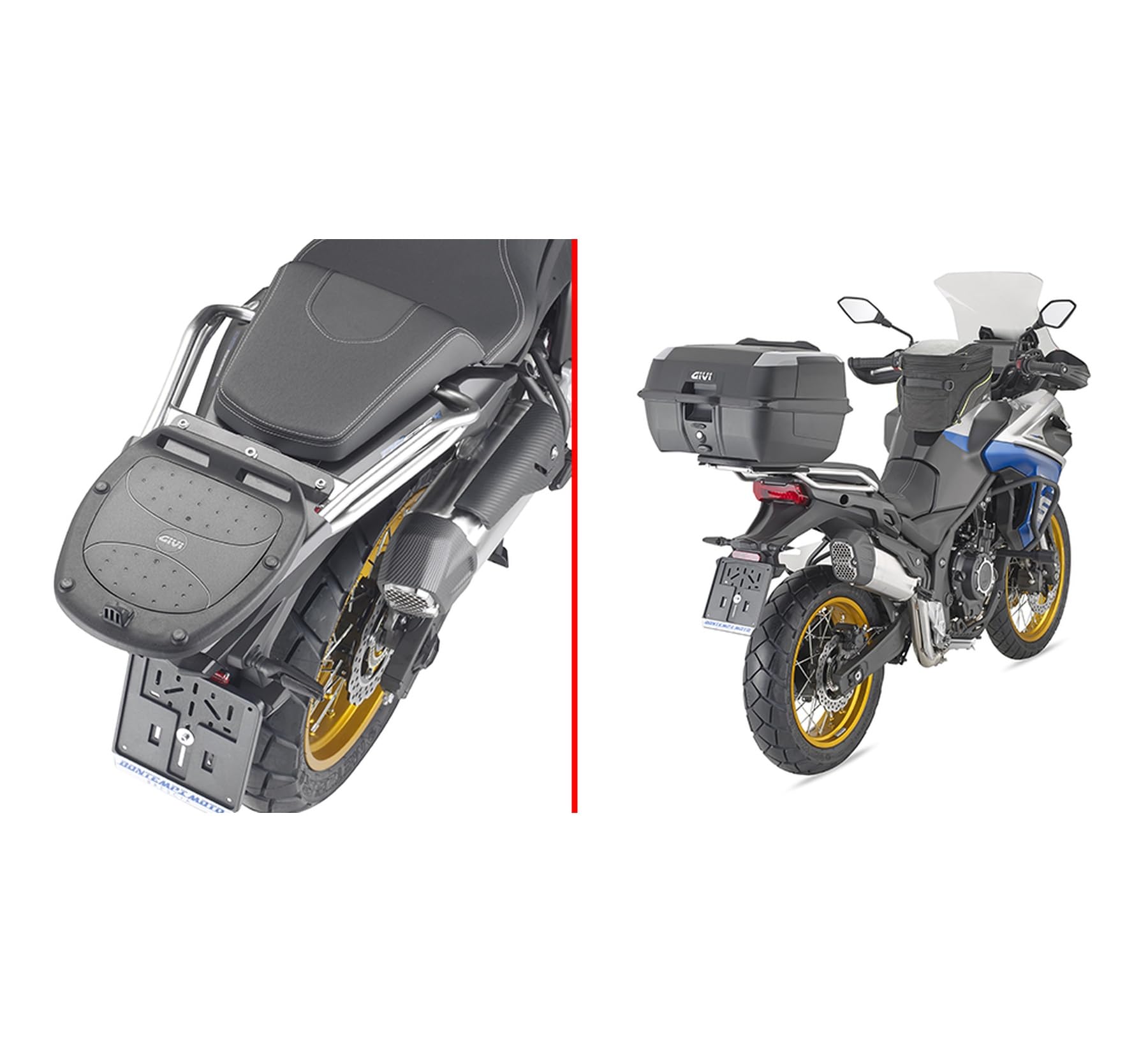 givi motorradkoffer e340nt2 monolock vision schwarz tech 34 lt + träger kompatibel mit voge valico 625 dsx 2025 mototopgun