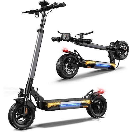 iScooter iX3/iX4 Electric Scooter, 10" Off Road Tires, 800W Motor E-Scooter Up to 25/28 Miles Range,Top Speed 25/28 MPH, Adjustable Handlebar Height,Folding Commuting Electric Scooter for Adults
