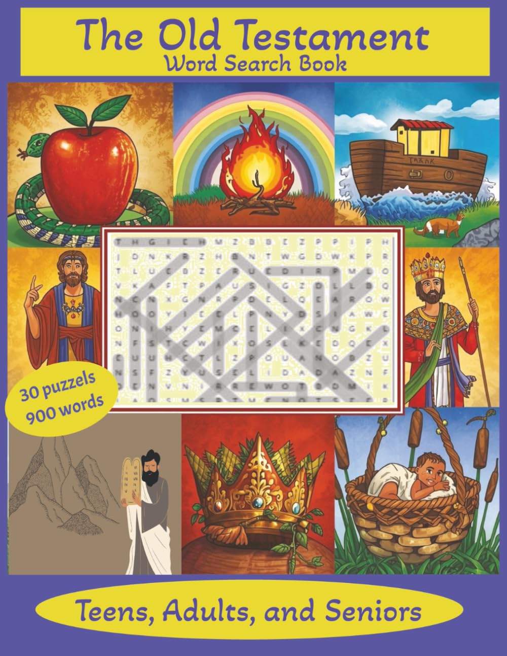 Bible Word Search Puzzle Book: Word Search with Easy to Read Print about the Bible, Old Testament, Christian /8.5X11, 76 pages /30 Puzzles ...Perfect ... Fun, Family Time and Church Activities