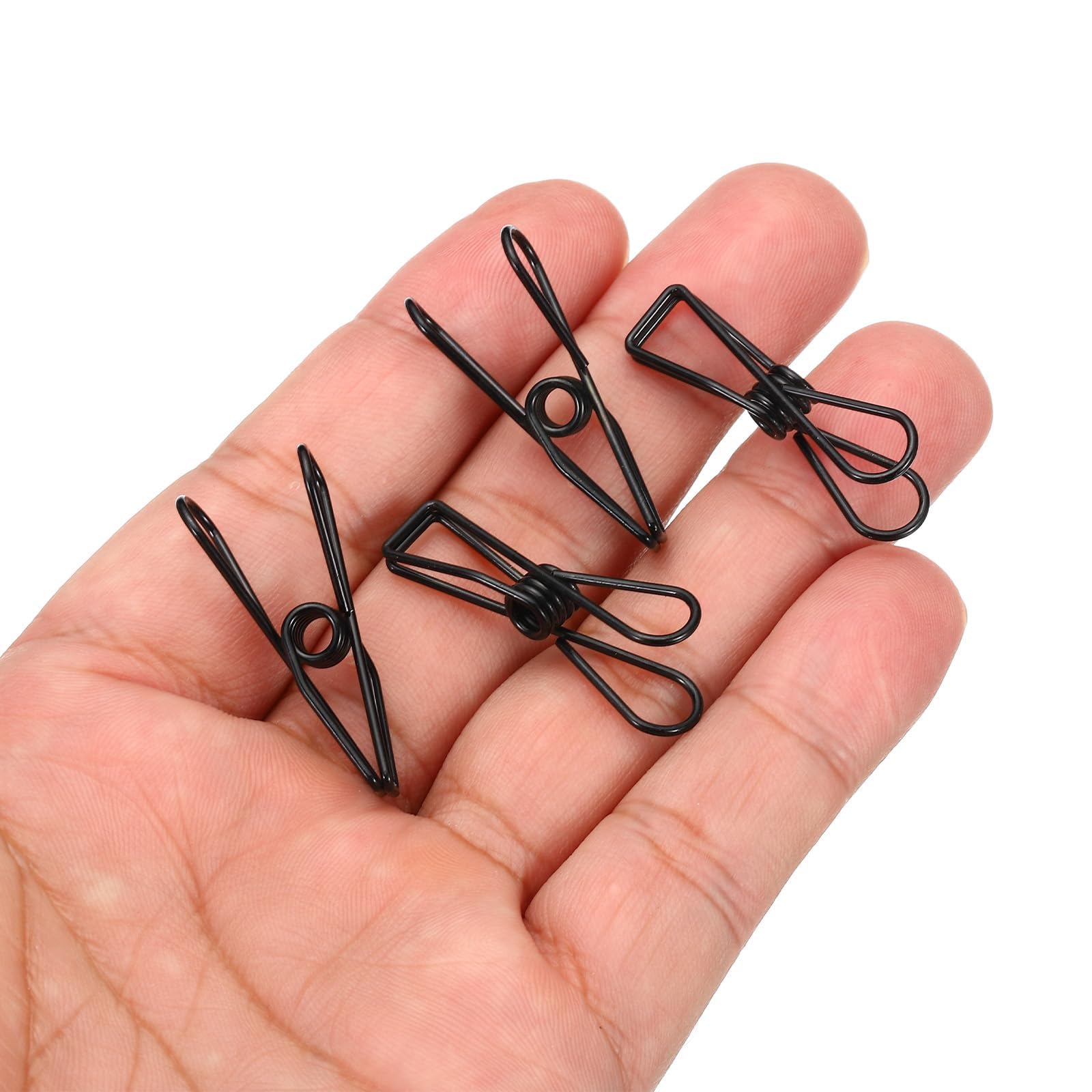 TA-VIGOR 50Pcs Metal Wire Hollow Out Clips, 32mm Mini Binder Paper Clamp, Multi-Purpose Paper Clips - Image 4
