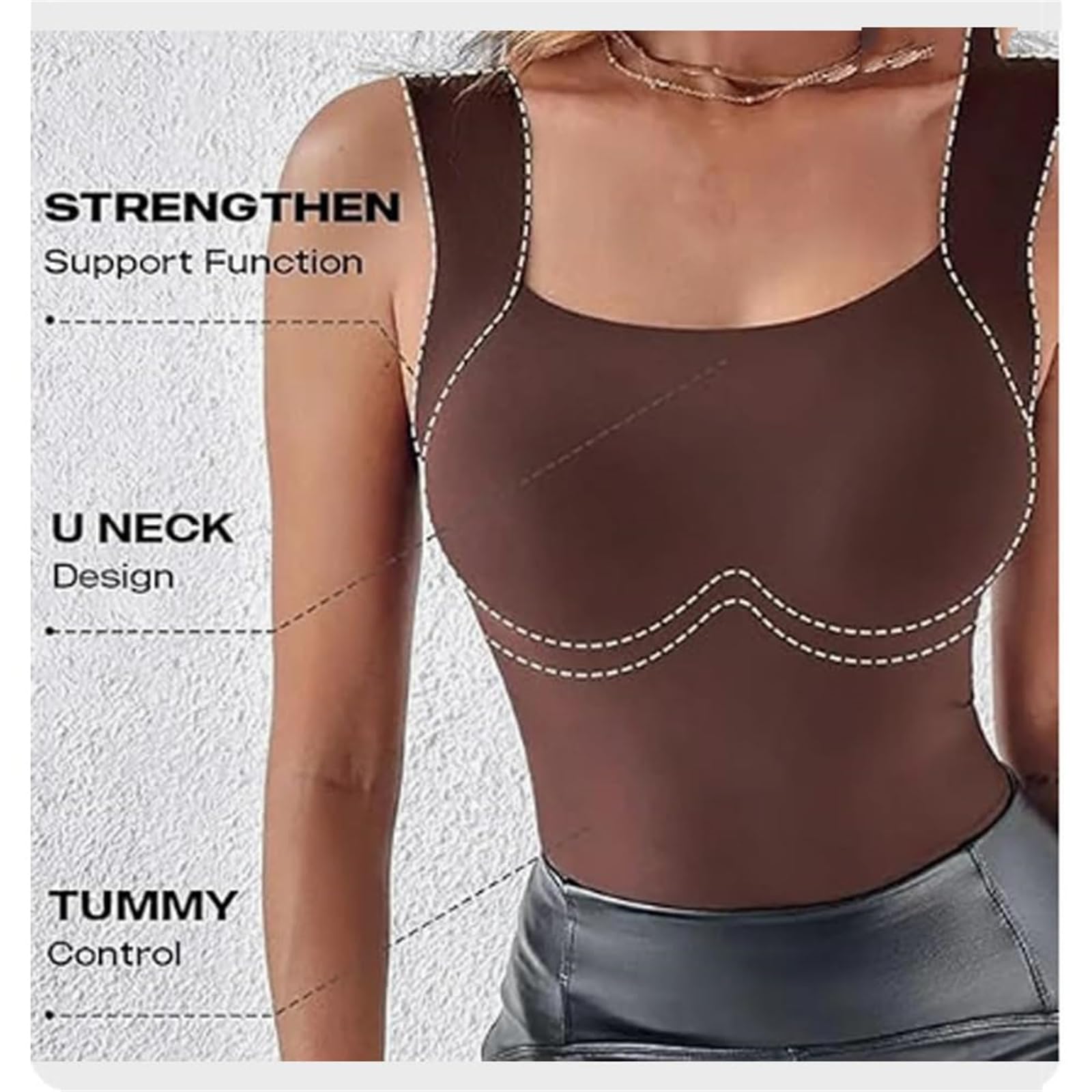 Débardeur avec Soutien-Gorge intégré au Cou, Haut d'entraînement sans Manches pour Femme, Haut Slim sans Manches très Extensible