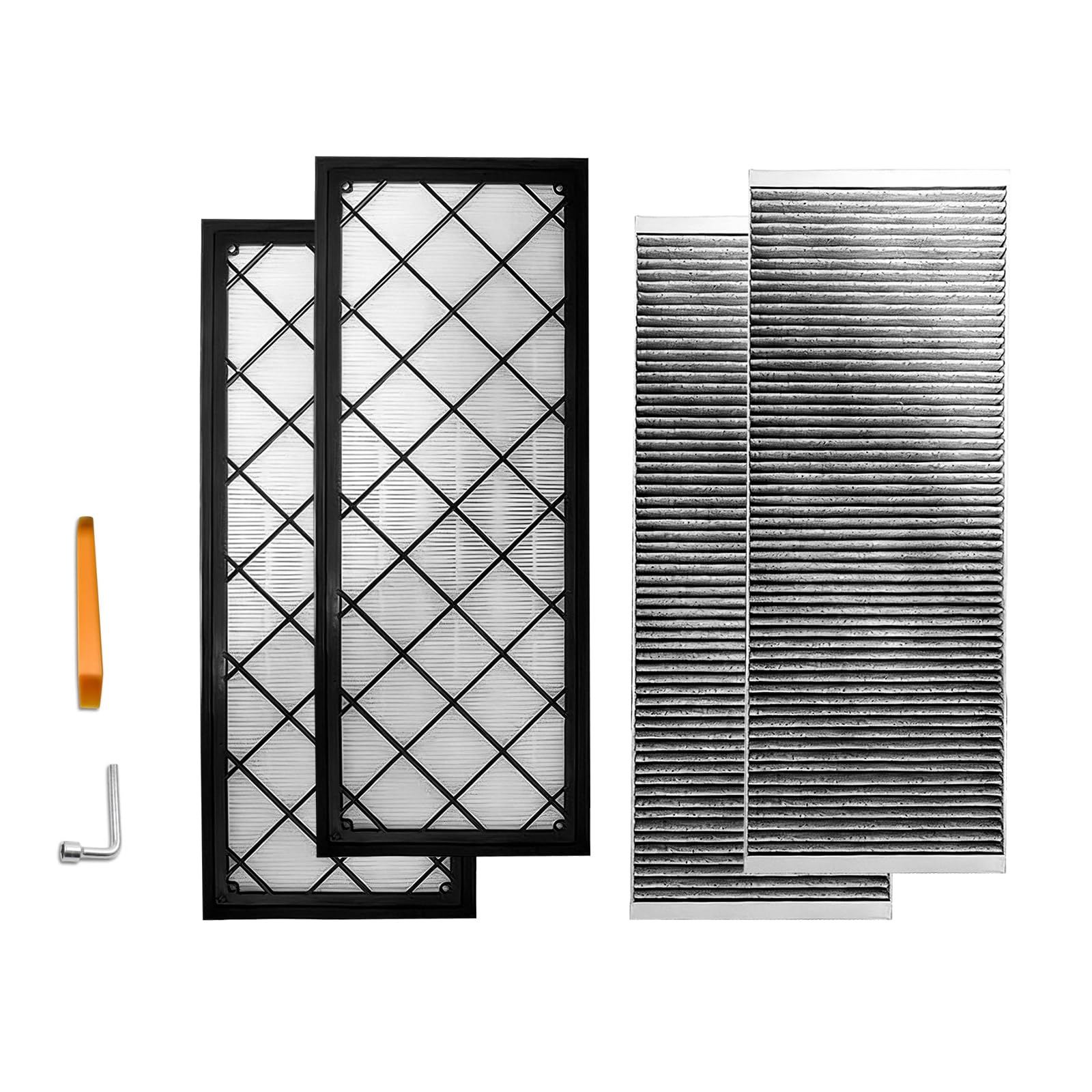 Kit da 4 Filtri Abitacolo HEPA + Carbone Attivo compatibile con Tesla Model Y (2020-2026) & Juniper, Filtri Abitacolo 5 Strati