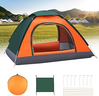 Camping Tent,Automatic 2-3 Man Person Instant Tent,Pop Up Tent, Lightweight, Waterproof, Easy Set Up for Outdoor Camping, Hiking, Mountaineering, Beach, Include Carry Bag