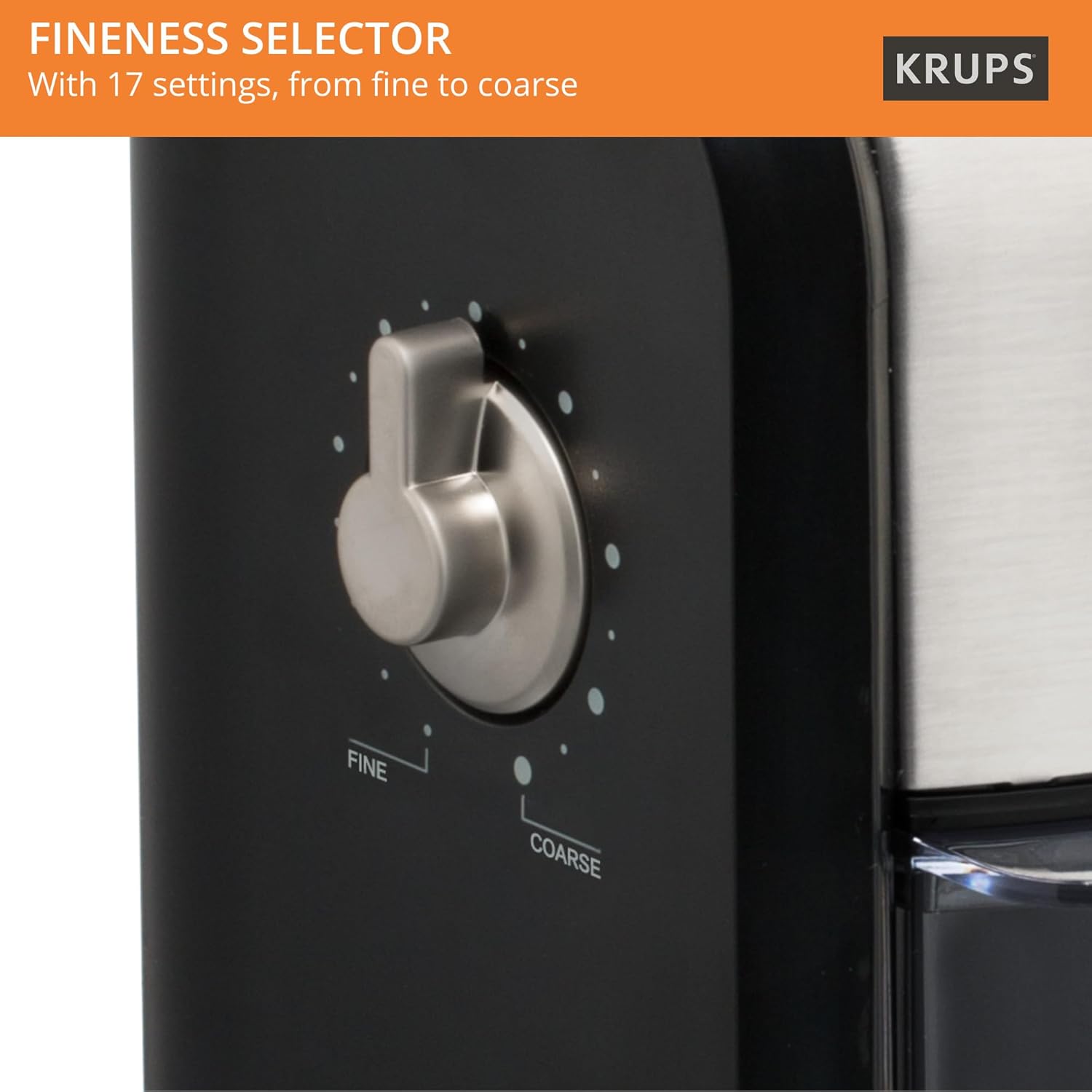 Krups Expert Burr, Automatic Coffee Grinder, Easy Clean, black&silver, GVX231 4 71OvI +6BFL. AC SL1500