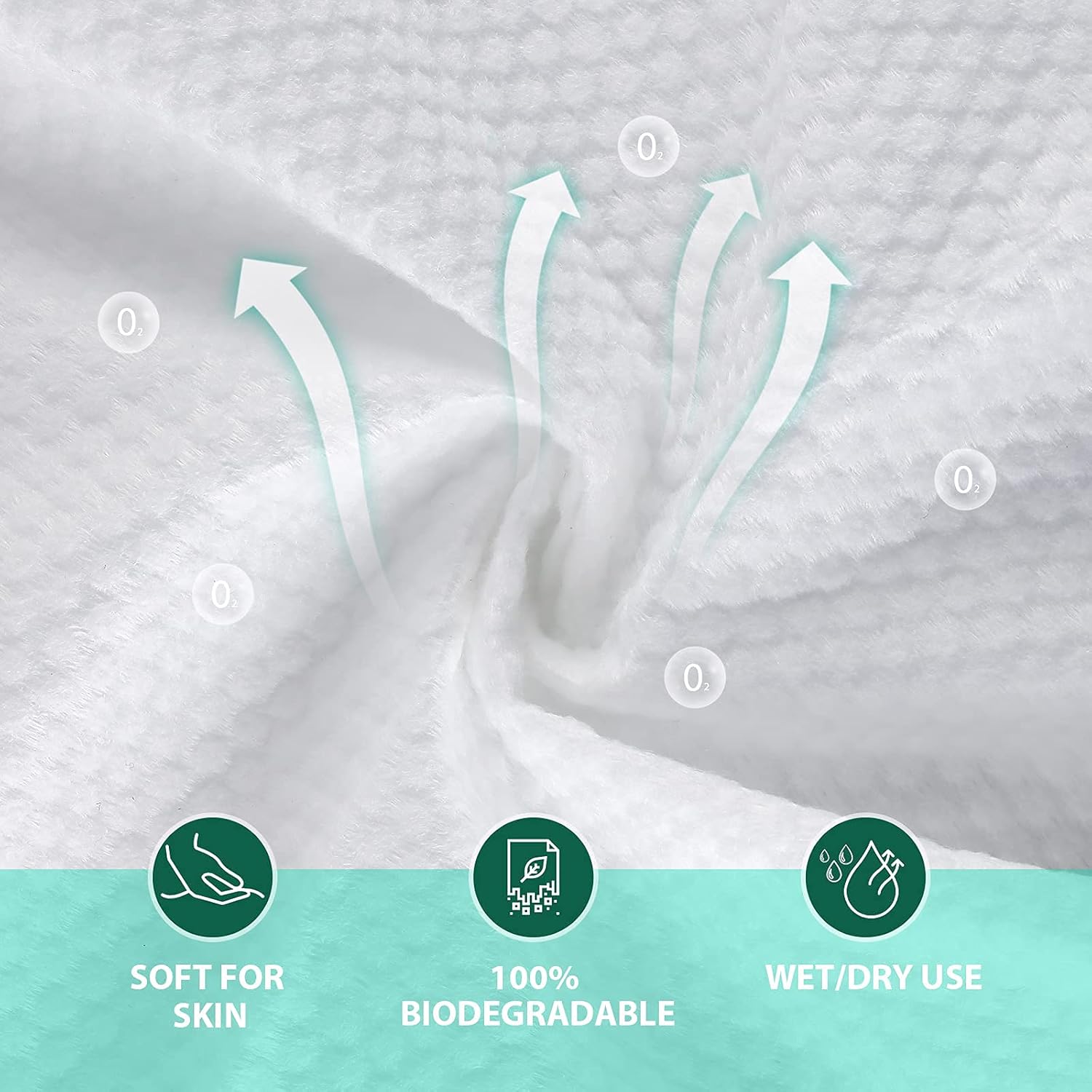 NAHESO Disposable Face Towels,Oversize Ultra-thick and Cloud-Soft,Wet and Dry,Makeup Removal Wipes,Sensitive Skin Friendly,Multipurpose Cleaning Cloth Tissue for Skincare (10x12inches 55Count)