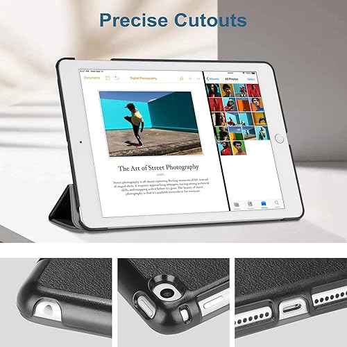 Miniatura 5 de Fintie Funda Smarshell delgada para iPad Air 2 Negro