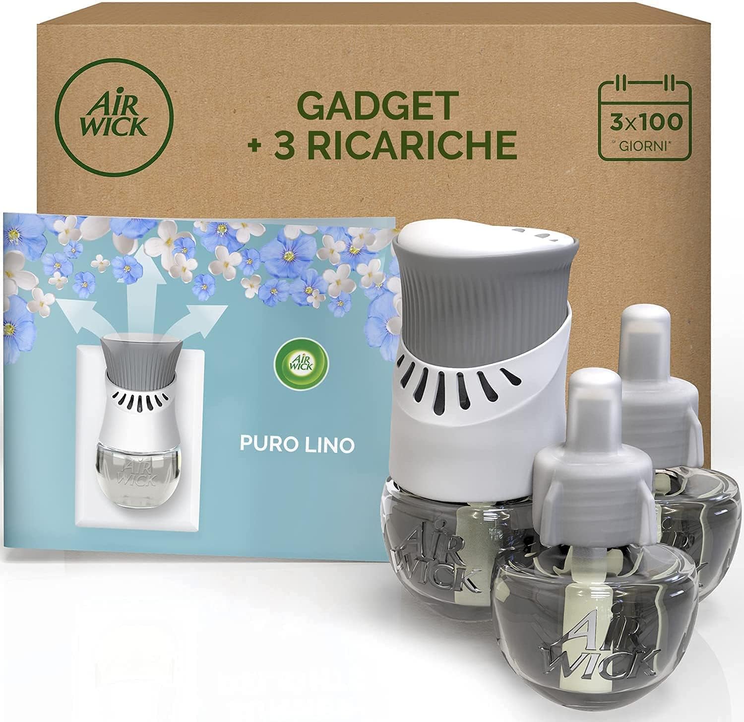 Airwick Diffusore Elettrico di Oli Essenziali, 1 Diffusore + 3