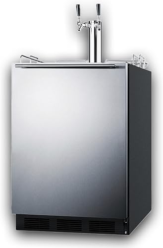 Summit Appliance SBC58BLBIADATWINCFB kegerator, Black / Stainless Steel