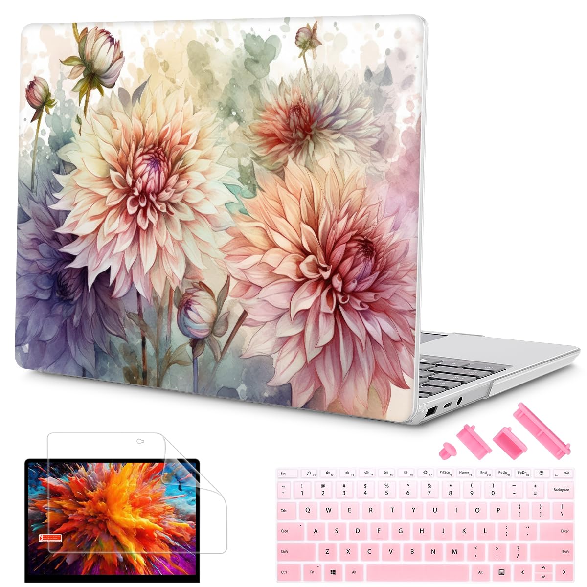 Carcasa para Microsoft Surface Laptop 13.5 funda rígida modelos 5 4 3 de plástico y protector 8