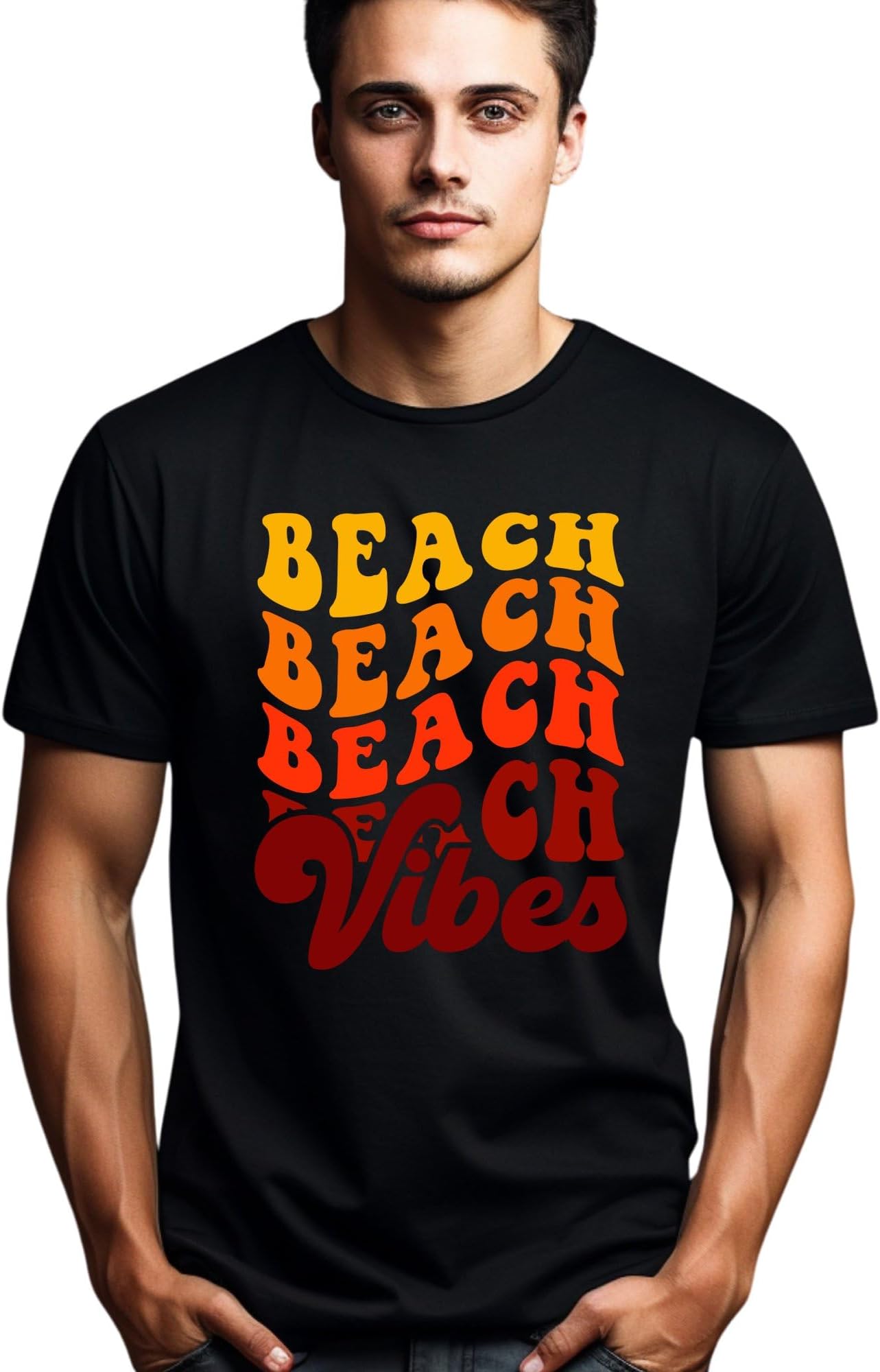 Seek Buy Love Beach Vibes T-Shirt, Colorful Summer Tee, Casual Unisex Top, Sunny Beachwear, Comfort Fit Beach Shirt, Vacation Clothing