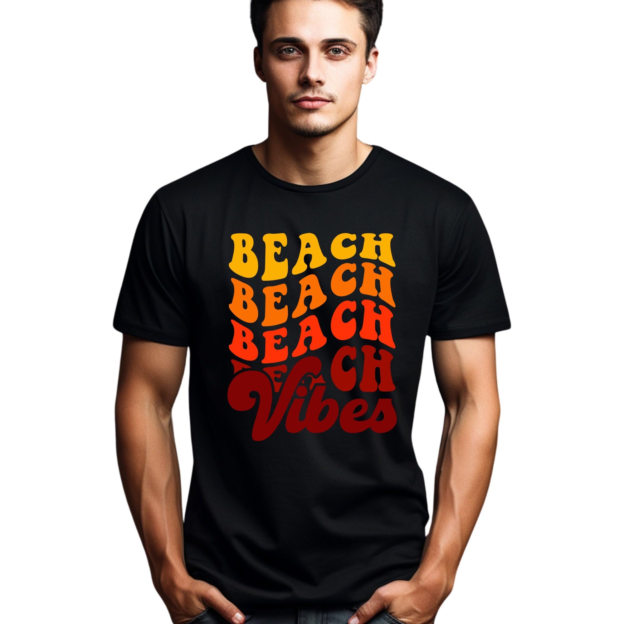 Seek Buy Love Beach Vibes T-Shirt, Colorful Summer Tee, Casual Unisex Top, Sunny Beachwear, Comfort Fit Beach Shirt, Vacation Clothing