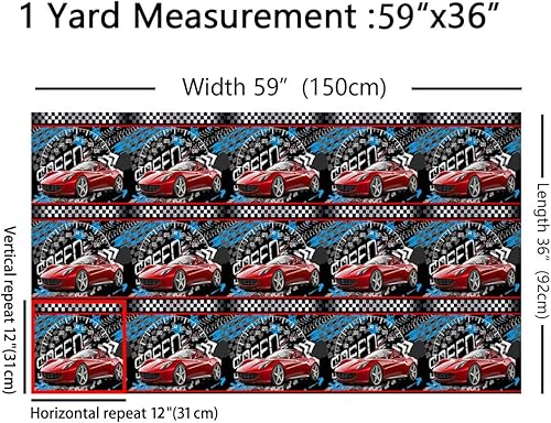 Miniatura 2 de The Yard - Tela de tapicería de autos deportivos de carreras para sillas, tela decorativa impermeable para exteriores, 1 yarda, rojo y negro