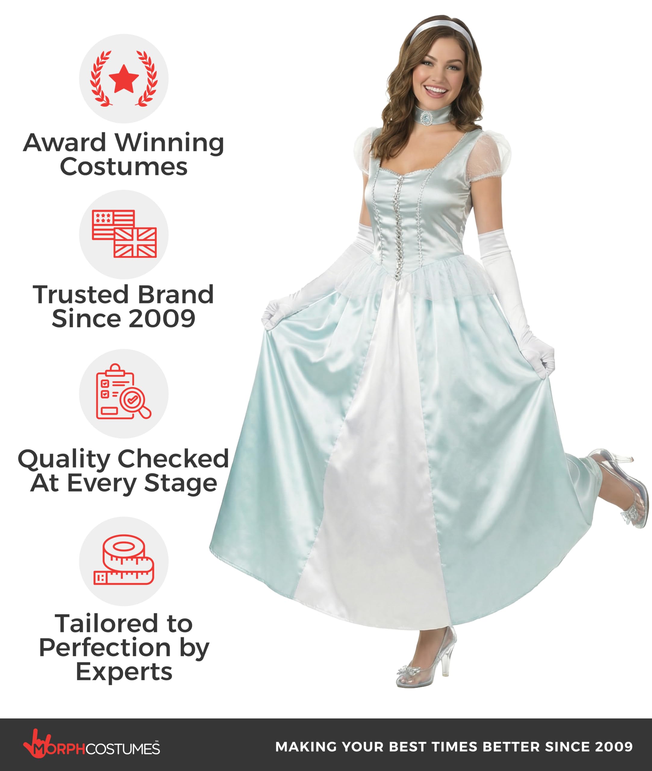 Fun Shack Costume Cenerentola Donna, Vestito Carnevale Cenerentola Donna, Abito Cenerentola Donna, Vestito Cenerentola Donna, Vestito Carnevale Donna Principessa