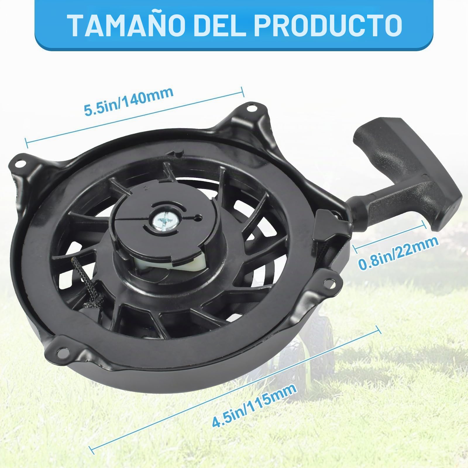 Funmo Arrancador De Retroceso para Briggs & Stratton 497680 498144 Arrancador Desbrozadora Reemplazo Recoil Starter BS1150 para Toro 20010-20945 Oregon 31-068 Rotary 12368 150-320 TB230 JA62