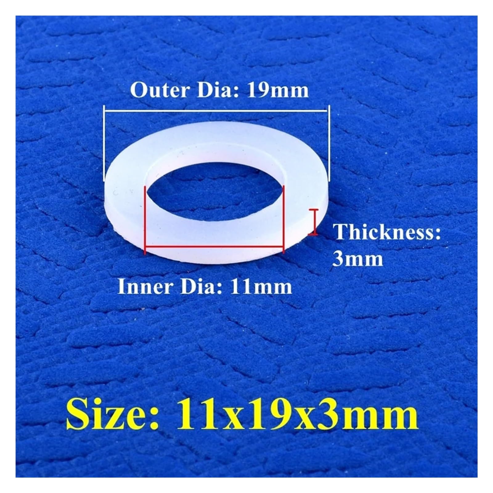 Joint d'étanchéité à haute thermostabilité, distributeur d'eau, joint de tuyau d'irrigation,Matériau Fiable(11x19x3mm,20 Pieces)