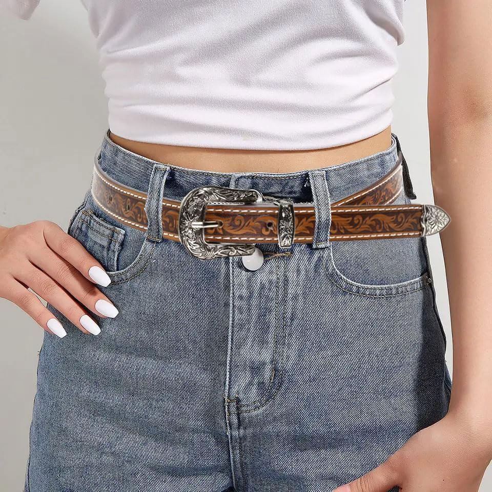 Western Fashion Cowgirl Cowboy belts for Girls Women Boys Jeans Pants Dresses - Image 5