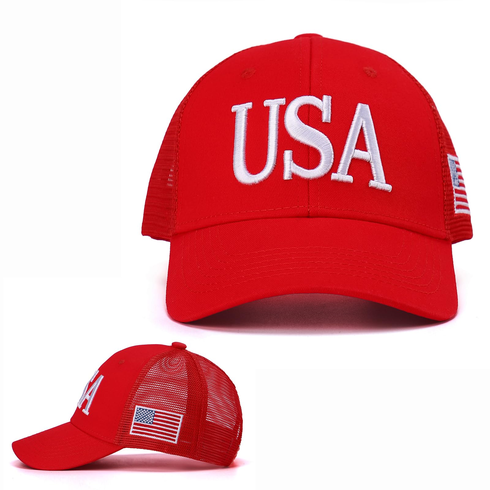 USA Trucker Hat with 3D Embroidered Cap