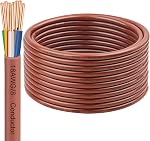 Thermostat Wire 18/8 Gauge 8 Conductor - 30ft, Multi-Conductor Bare Copper Cable, Durable PVC Jacket, Low-Resistance Wiring for HVAC Systems, Thermostats, and Low Voltage Applications