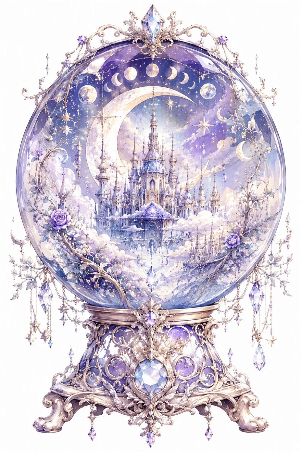 Rqwybcaxn Stamped Beaded Cross Stitch Kits Fairy Tale Castle 40x50cm