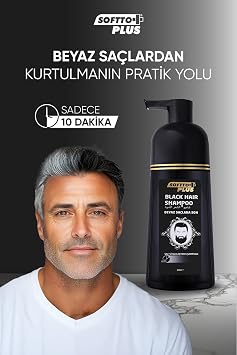 Softto Plus Black Hair Şampuan, Saç Siyahlaştırıcı, 350 ml