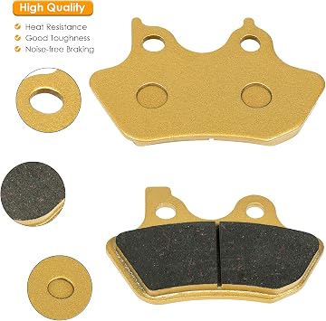 Brake Pads Heavy-duty Ceramics for Harley Davidson 2000-2007 Touring Flhtcu-i Electra Glide Ultra, 2 Front + 1 Rear Replacement Brake Pads Set