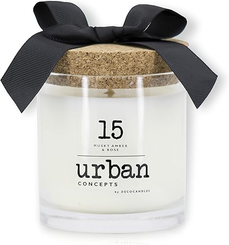Miniatura 6 de Urban Concepts by DECOCANDLES Fresh Linen - Vela de soja altamente perfumada - Larga duración - Vertida a mano en Estados Unidos (9 onzas, corcho)