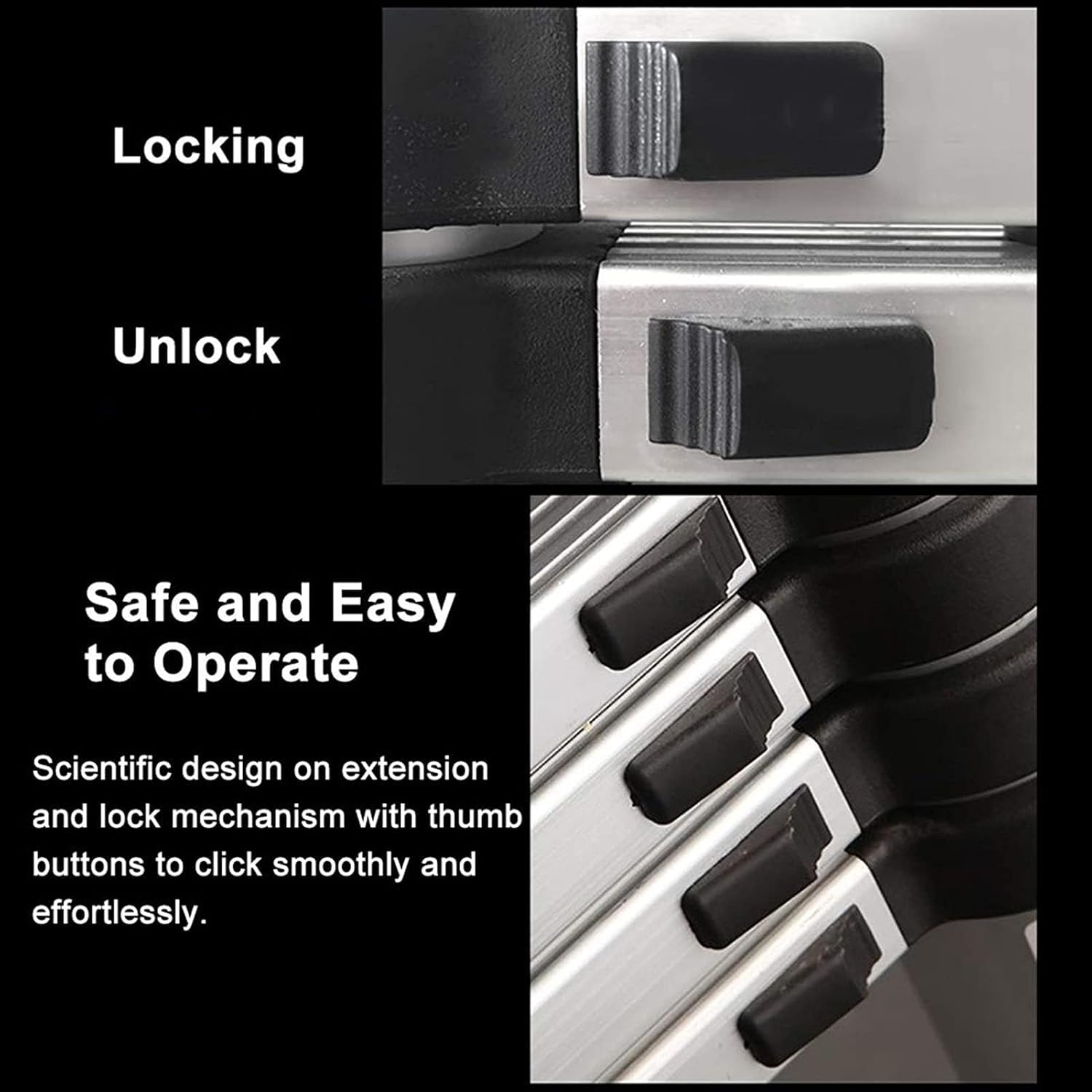 7m Telescopic Ladder Aluminum Extension Ladder for RV Rooftop Attic Indoor & Outdoor Use 6m 5m 4m 3.0m 2m (1.4m/4.5ft)