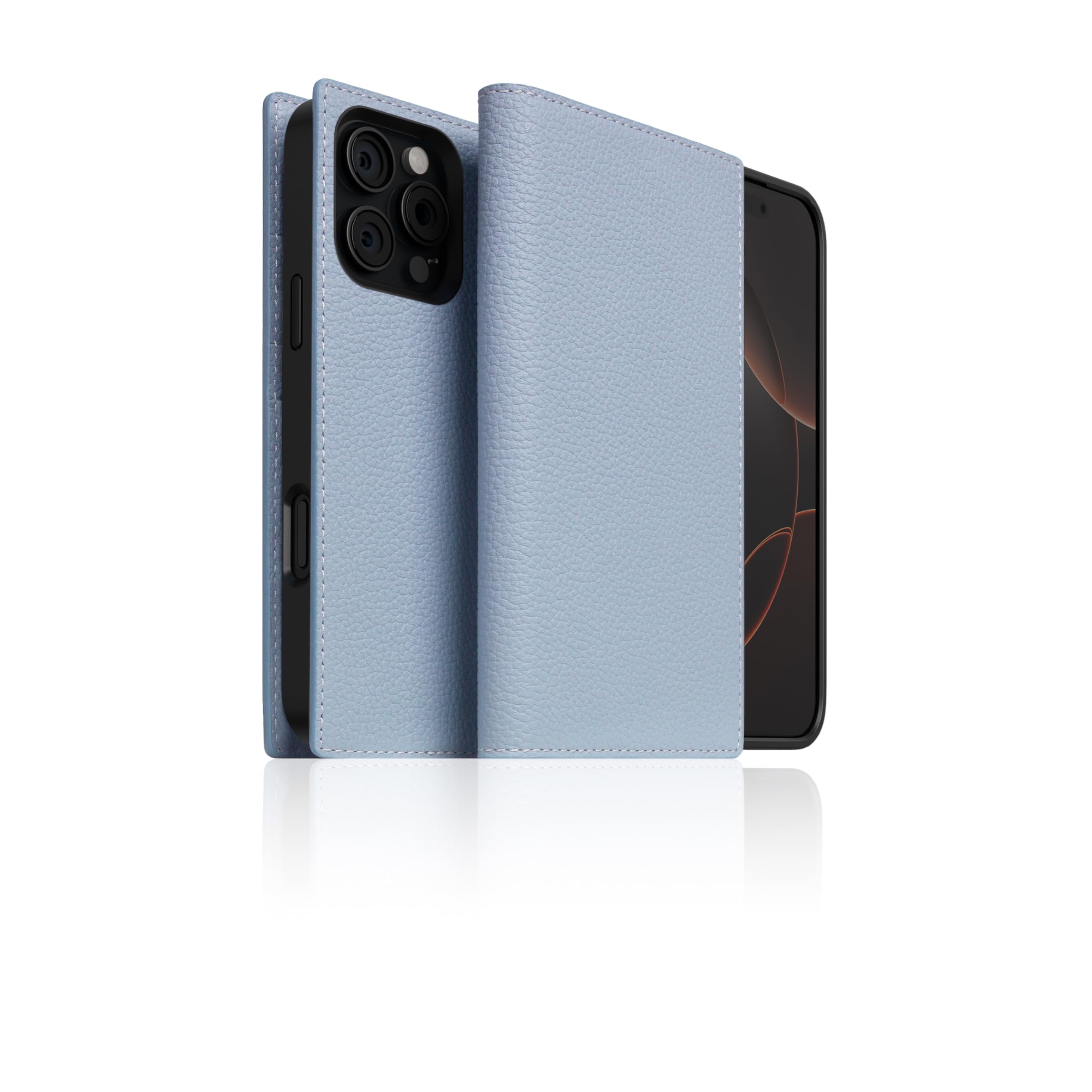 SLG D8 Full Grain Leather Wallet Case for iPhone 16 Pro - [2-in-1] Handcrafted Detachable Diary Style with Magnetic MagSafe Back Cover, Gift Box