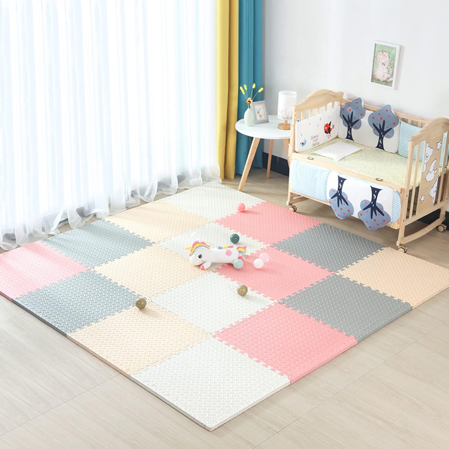 Joint Mat Kids Corner 60 * 60 * 2.5 * 4 Carpet Floor Mat Flooring Scratch Prevention Floor Mat Mat Cushion Mat (Color 4 60 * 60 * 2 * 9)