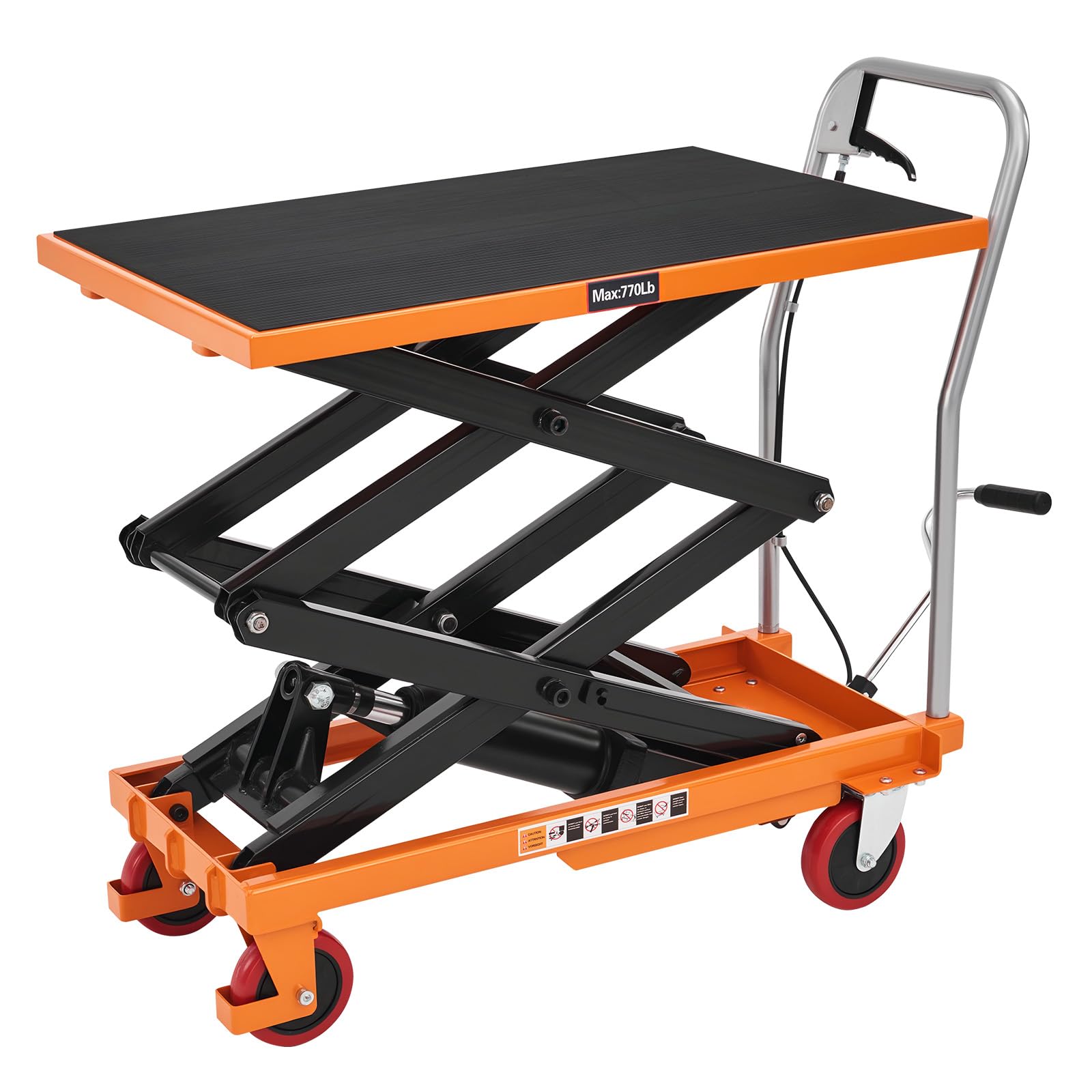 SPECRAFT 1100 lbs Hydraulic Lift Cart, Single Scissor Lift Table