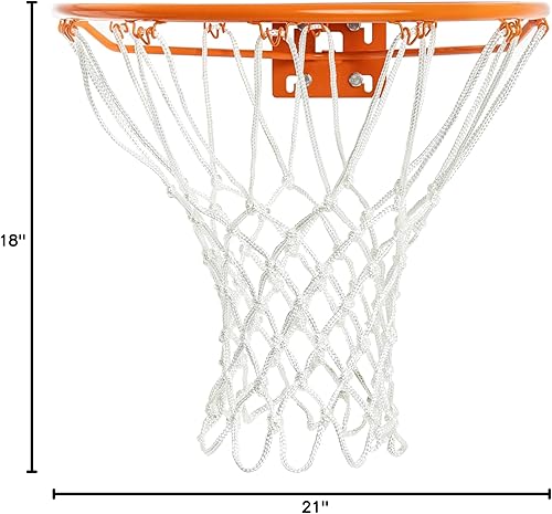 Miniatura 7 de GoSports Red de baloncesto de repuesto con 12 bucles, resistente para aros de interior y exterior, borde no incluido