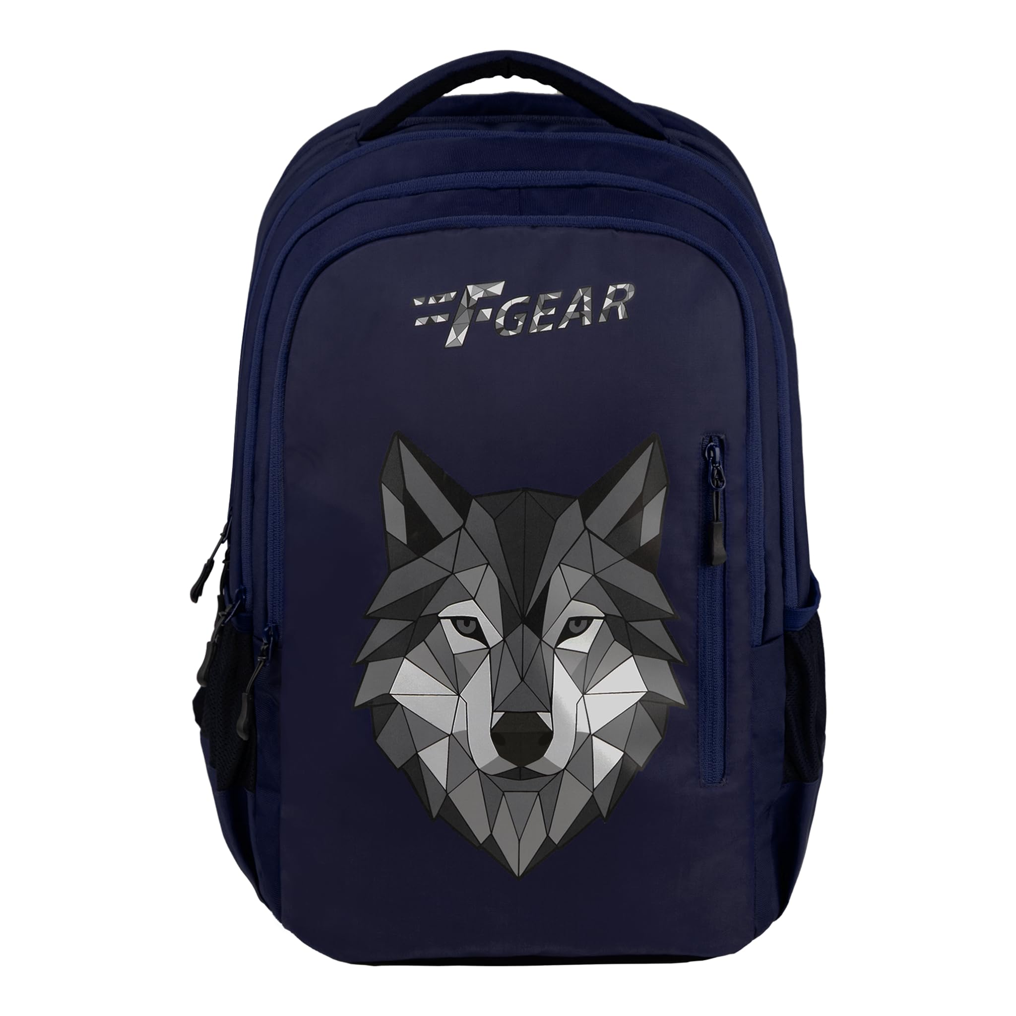 f gear Tobari Navy 38L School Backpack|Wolf Print Design|4 Compartments & 1 front pocket & Anti-Theft Pocket|Soft Touch|Ergonomic design, lightweight, Durable Bag for School, College, Work & Travel-picture-49