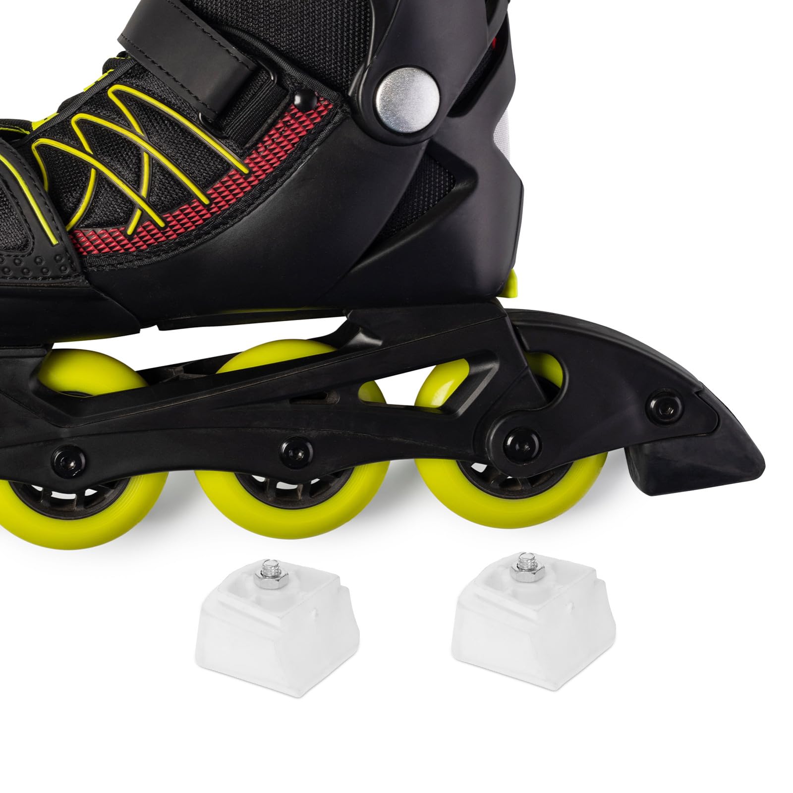 2 Stück Fersenstopper für Rollschuhe – Bremsbeläge für Inlineskates – Gummibremsen für Rollschuhe, Ersatzteil für den Außenbereich, Rot