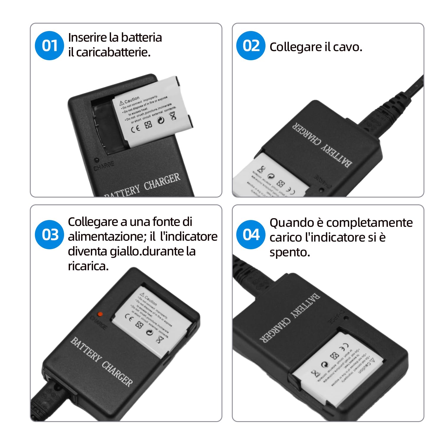 MH63 MH-63 Caricabatterie Rapido Compatibile con Batteria Nikon ENEL10 EN-EL10 e Coolpix S60, S80, S200, S210, S220, S230, S500, S510, S520, S570, S600, S700, S300, S40, S4000, S3000, S400, S40
