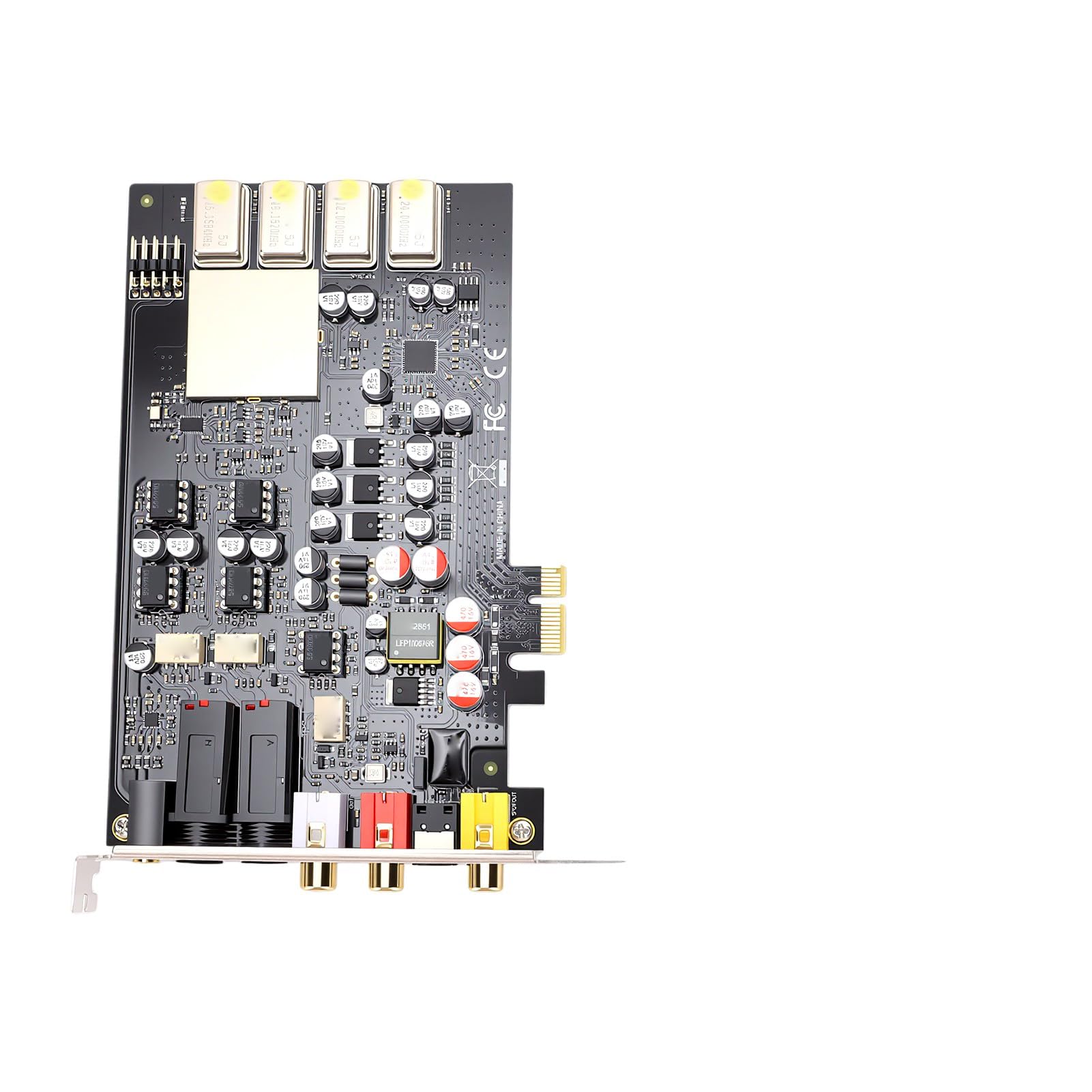 Bewinner Carte Son PCIe 2.0 Canaux ESS9038Q2M Chip, pour PC Gaming et | Clarté exceptionnelle, prise en charge 44,1 kHz/48 kHz, interfaces de sortie multiples, compatible avec et
