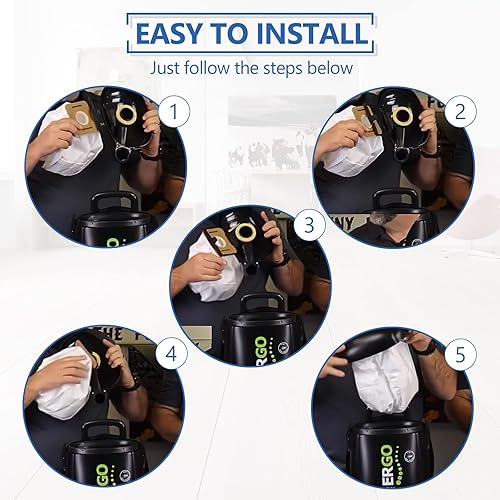 Miniatura 5 de KEEPOW Paquete de 20 bolsas de vacío VACBP6 para Atrix, bolsa de filtro HEPA de 8 cuartos de galón de repuesto para mochila Atrix Ergo VACBP1,