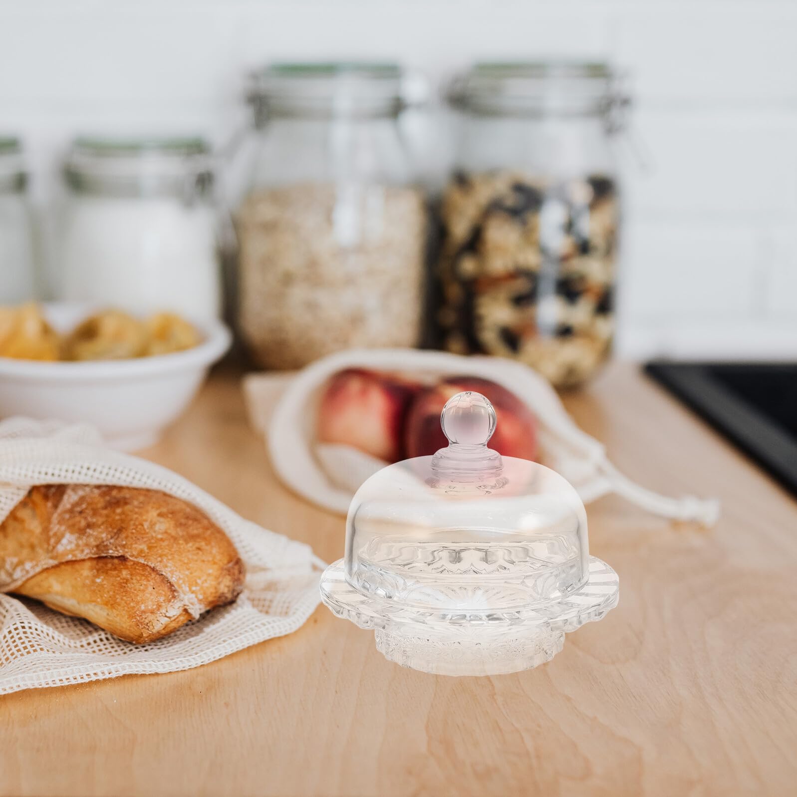Tarro de Cristal Transparente para Alimentos con Tapa Hermética Recipiente para Dulces y Galletas Frasco de Vidrio Creativo para Almacenamiento Casa Adecuado para Azúcar y