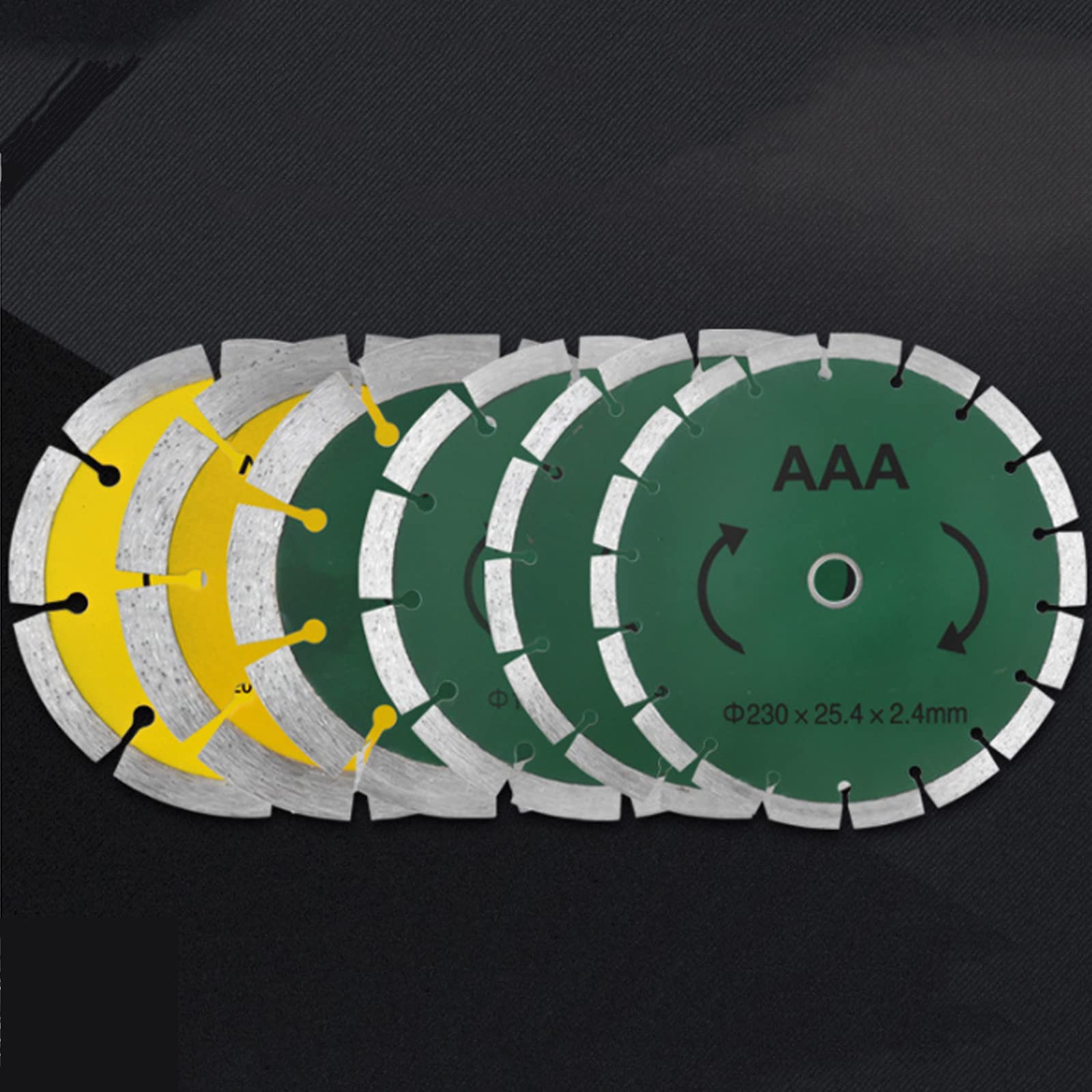 Disco diamantato professionale, taglio a secco, porcellana, granito, ceramica, quarzite, marmo, per pietre di vetro e ceramica, verde, 180 mm