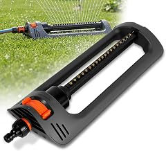 Precision Garden Oscillating Bar Sprinkler, Hose Sprinkler | with Adjustable Spray Range, Rectangular Oscillating Lawn Water System with 19 Nozzles for Garden, Lawn and Grass